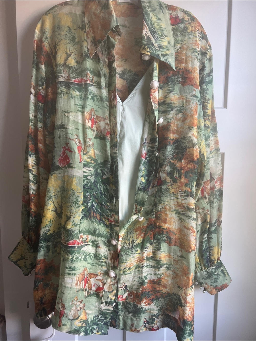 Alice McCall Old World Print Shear Dress with romper liner - Picture 5 of 13